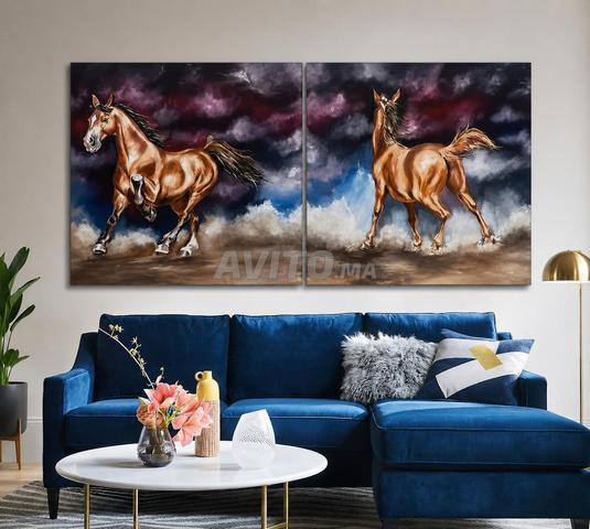 Tableau chevaux sauvages