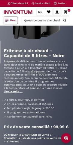 AIR FRYER - FRITEUSE A AIR CHAUD