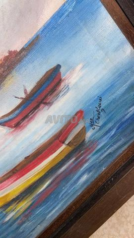 لوحة فنية زخرفية مرسومة على قماش - 2