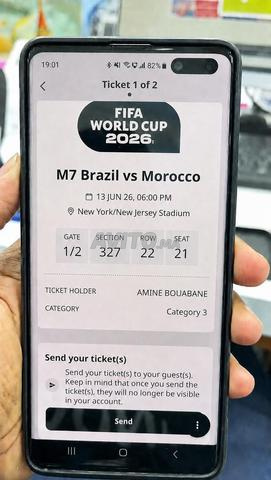 J'ai 2 billets Maroc vs Brésil même prix