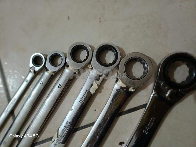 6 clés mixtes cliquet N 10 13 17 19 22 24 - 2