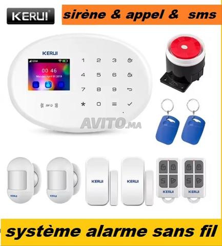 SYSTÈME ALARME SANS FIL MAISON APPELS SMS SIRÈNE