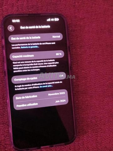 iPhone 15 Pro Max 256 Go Batterie 88%