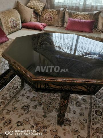 صالون مغربي وطاولة مغربية دائرية - 2