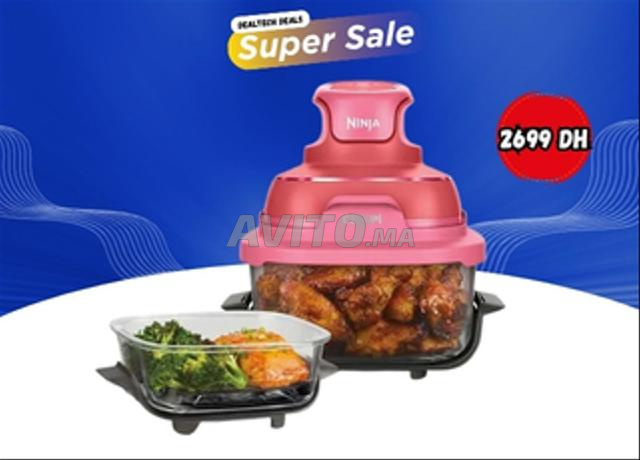 مقلاة هوائية نينجا CRISPi Air Fryer بزجاج
