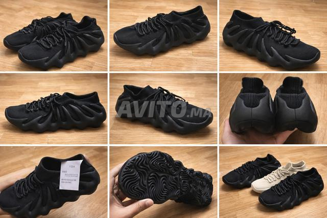 Sneakers modernes beige et noir – design unique - 2