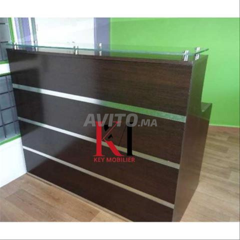 مكتب استقبال خشبي MDF مفصل حسب الطلب LY - 2