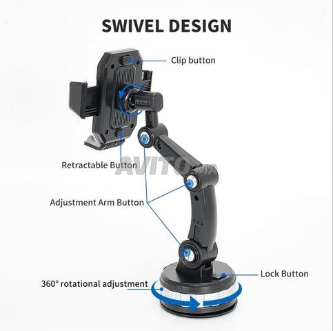 Support de téléphone de voiture multifonctionnel avec rotation à 360° - 2