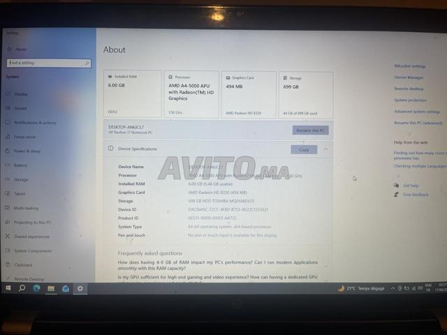 PC Portable (sans batterie) - 2