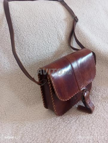 Sac bandoulière en cuir fait main – Marron classique - 2
