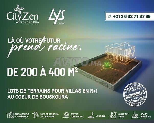 Terrains villas CITYZEN Bouskoura dès 200 m²