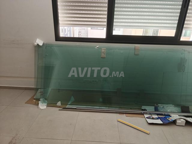 Vitrage bureau 7 panneaux 2 portes