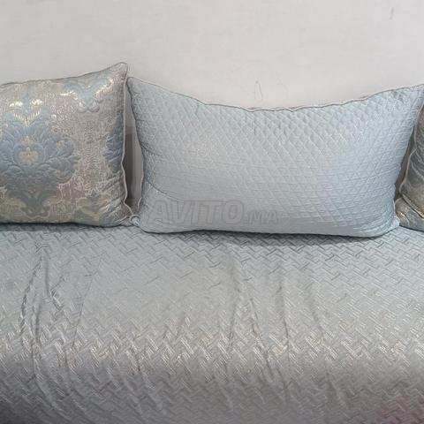 Magnifiques coussins bleu pastel, brocard, de haute qualité, neufs - 2