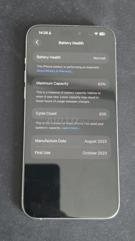 iPhone 15 Pro Max blanc 256Go - 2