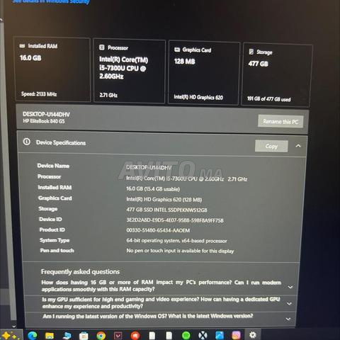 HP EliteBook 840 G5 i5 الجيل السابع - 2