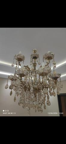 Lustre en cuivre et cristal - 2