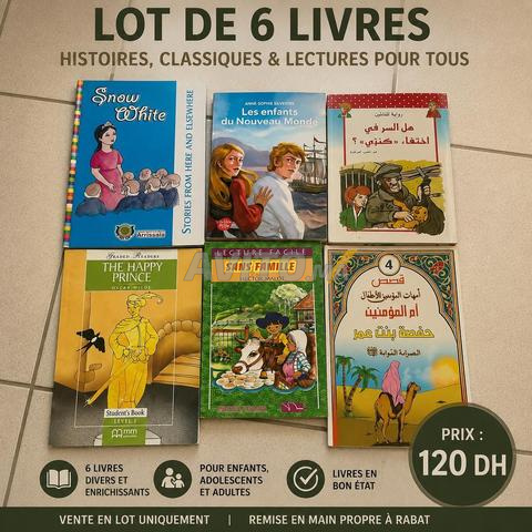 Lot de 6 livres en bon état