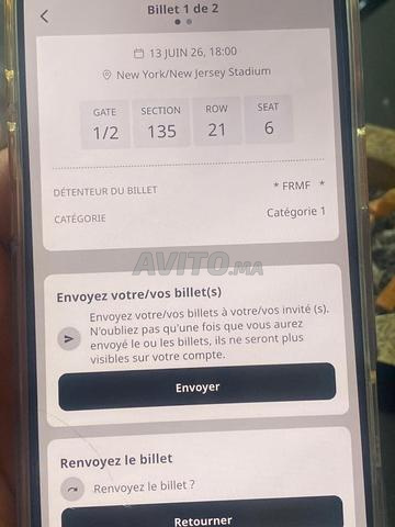 2 billets à vendre très bien placés