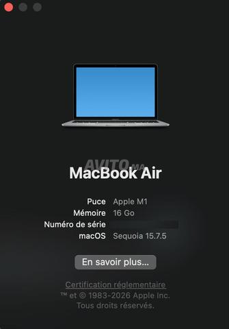 Macbook Air M1 Version 16gb 512GB 25 Cycles - 2