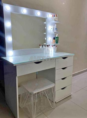Coiffeuse miroir Hollywood avec chaise gratuite - 2