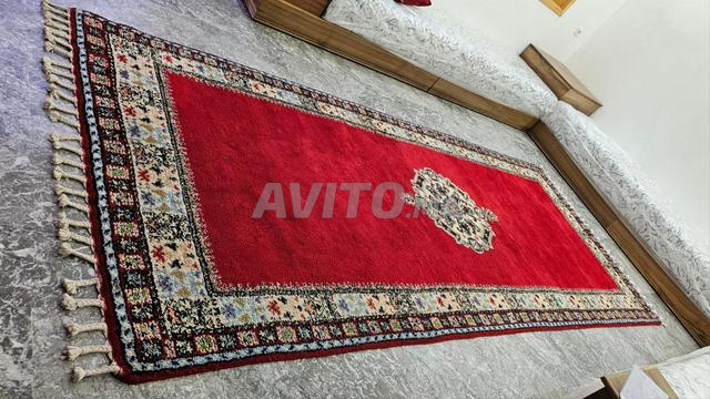 Tapis rbatiya en laine véritable 4.10cmx 1.70cm - 2