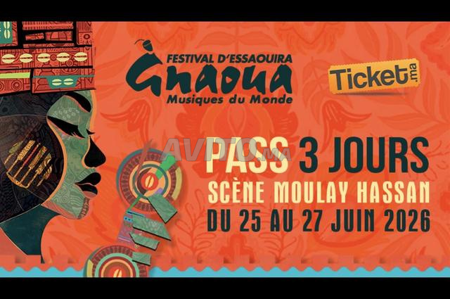 Tickets pass 3 jours pour le festival Gnaoua - 2