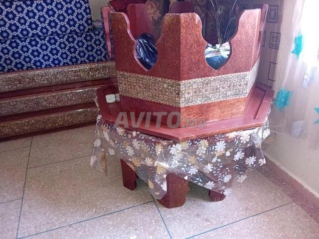 Salon Marocain Traditionnel en Bois Sculpté - 2