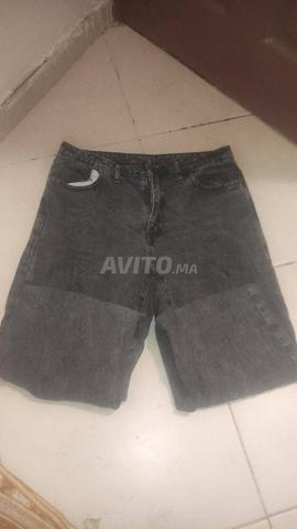 Pantalon Jean Baggy Gris Acier Large Taille XL