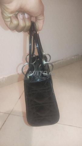 Sac à main style Dior noir brillant petit Canage - 2