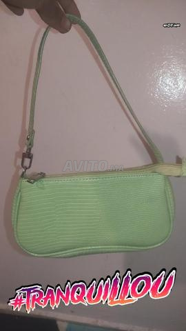Sac bandoulière mini vert pistache style Crocodile - 2