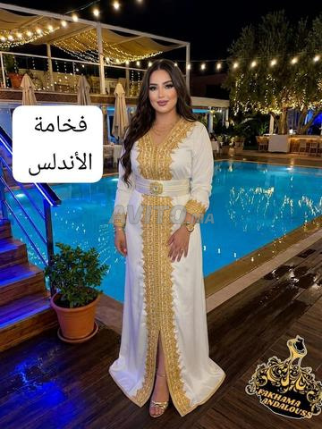 Caftan Hamawi en tissu Douasa soie - 2