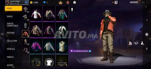 Compte Free Fire à vendre - 2