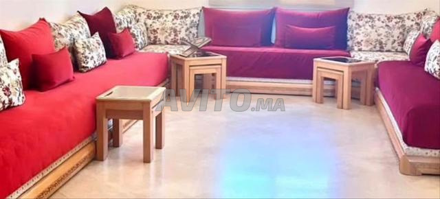 Lot de 6 Tables Gigognes en Chêne Massif & Verre - 2