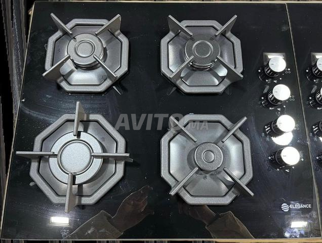 Plaque encastrable élégance vitre gaz 60cm
