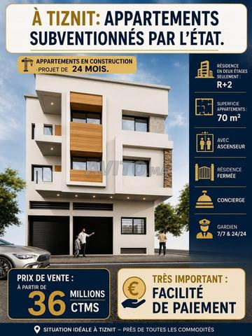 Appartement 68m² Tiznit 36 millions SUBVENTION ÉTAT