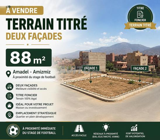 TERRAIN TITRÉ 88 m² à Amizmiz - 2