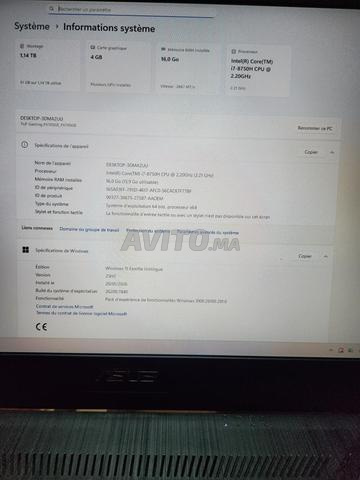 Asus TUF Gaming i7 8ème gen 1To