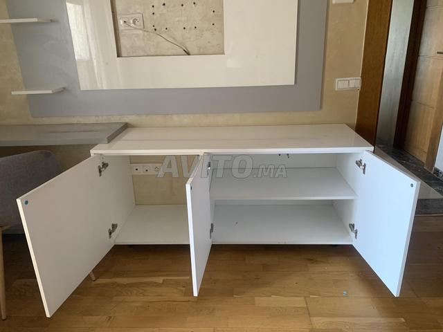 Meuble TV / coiffeuse intégrée rangement 260/160cm - 2