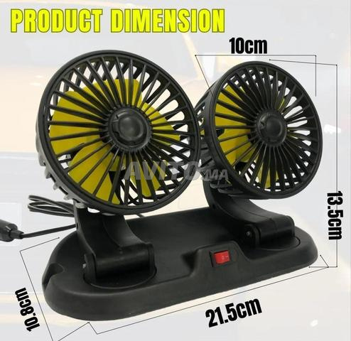 Ventilateur de voiture double tête rotatif - 2