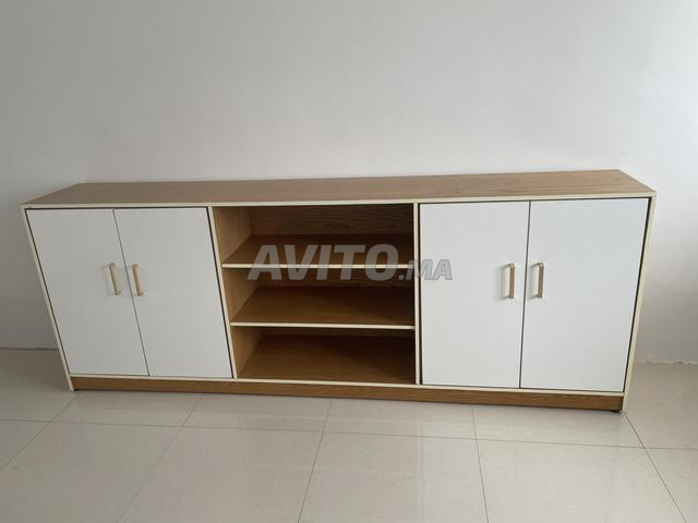 Commode avec table basse et étagère murale en MDF