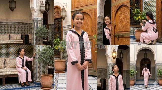 جلابة مغربية للبنات عمر 6-9 سنوات - 2