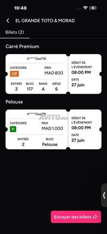ticket toto / Morad ( carré premium et pelouse) - 2