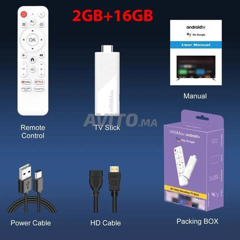 H96 MAX H313 TV Stick Android15 Wifi6 BT5 4K - 2