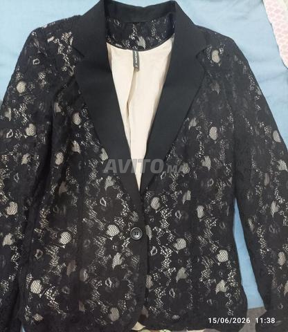 Veste dentelle noire marque NAF NAF 60 DH - 2