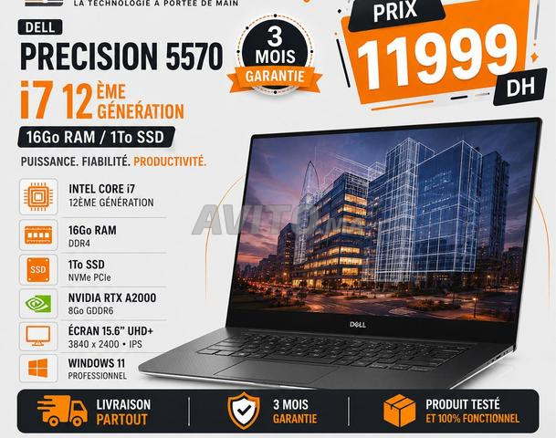 Dell Precision 5570 i7 12ᵉ Gen RTX A2000 8G Vram
