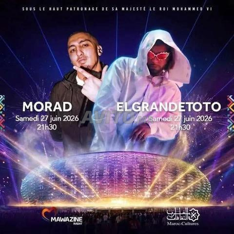 4 billets catégorie 1 TOTO / MORAD mawazine