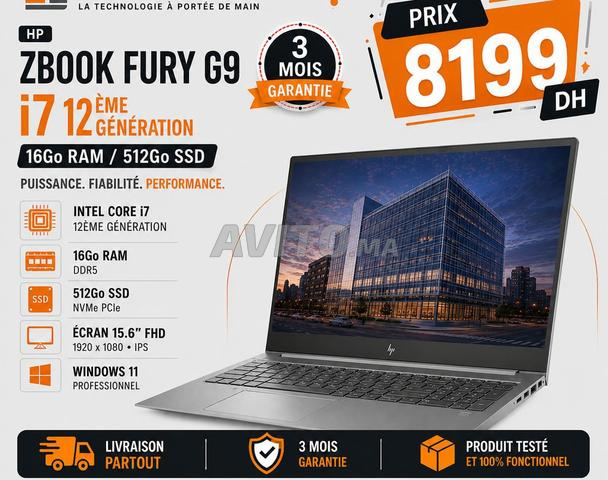 HP ZBOOK FURY G9 – I7 12ᵉ Génération – RTX A1000