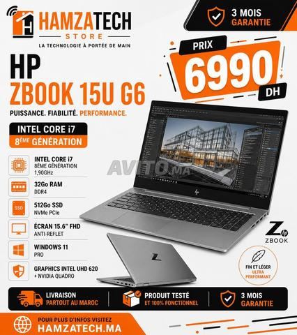 HP ZBook 15u G6 i7 8ème Gén 32G/512G Radeon Pro WX3200
