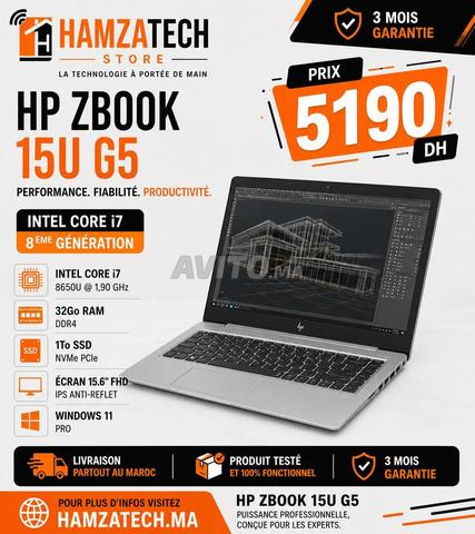 HP ZBook 15u G5 i7 الجيل الثامن 32 جيجابايت 1 تيرابايت Radeon Pro WX3100