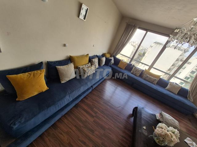 Salon marocain confortable coussins inclus